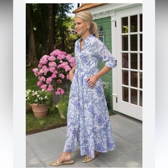 Julia Amory shirt dress Aegean chintz size medium - Picture 6 of 11